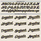 Custom Cream Navy Pinstripe Old Gold Authentic Two Tone Baseball Jersey