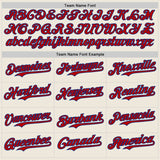 Custom Cream Red Pinstripe Royal Authentic Two Tone Baseball Jersey