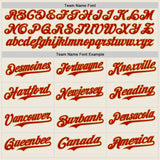 Custom Cream Red Pinstripe Old Gold Authentic Two Tone Baseball Jersey
