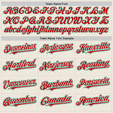 Custom Cream Red Pinstripe White-Kelly Green Authentic Two Tone Baseball Jersey