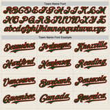 Custom Cream Green Pinstripe Red Authentic Two Tone Baseball Jersey