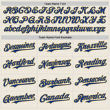Custom Cream Royal Pinstripe Old Gold Authentic Two Tone Baseball Jersey