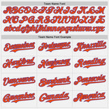 Custom White Orange Pinstripe Purple Authentic Two Tone Baseball Jersey