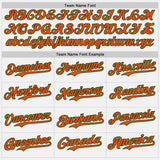 Custom White Orange Pinstripe Green Authentic Two Tone Baseball Jersey