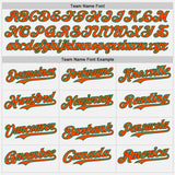 Custom White Orange Pinstripe Kelly Green Authentic Two Tone Baseball Jersey