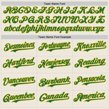Custom Cream Kelly Green Pinstripe Gold Authentic Two Tone Baseball Jersey