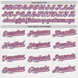 Custom White Light Blue Pinstripe Red Authentic Two Tone Baseball Jersey