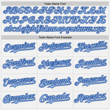 Custom White Light Blue Pinstripe Royal Authentic Two Tone Baseball Jersey
