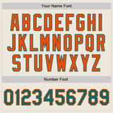 Custom Cream Teal Pinstripe Orange Authentic Two Tone Baseball Jersey