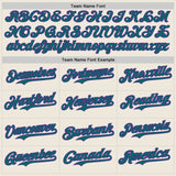 Custom Cream Teal Pinstripe Purple Authentic Two Tone Baseball Jersey
