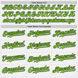 Custom White Neon Green Pinstripe Navy Authentic Two Tone Baseball Jersey