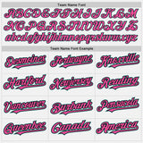 Custom White Black Pinstripe Teal-Pink Authentic Two Tone Baseball Jersey