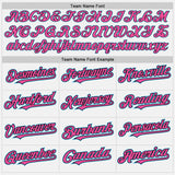 Custom White Black Pinstripe Sky Blue-Pink Authentic Two Tone Baseball Jersey