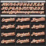 Custom Black Orange Pinstripe White Authentic Two Tone Baseball Jersey