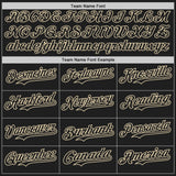 Custom Black Cream Pinstripe Cream Authentic Two Tone Baseball Jersey