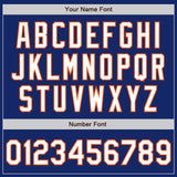 Custom Royal Orange Pinstripe White Authentic Two Tone Baseball Jersey