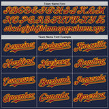 Custom Navy Crimson Pinstripe Gold Authentic Two Tone Baseball Jersey
