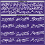 Custom Purple White Pinstripe White Authentic Two Tone Baseball Jersey