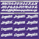 Custom Purple Gray Pinstripe White Authentic Two Tone Baseball Jersey