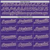 Custom Purple Cream Pinstripe Cream Authentic Two Tone Baseball Jersey