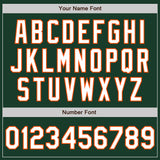 Custom Green Orange Pinstripe White Authentic Two Tone Baseball Jersey