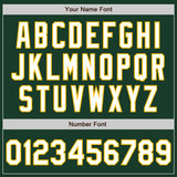 Custom Green Gold Pinstripe White Authentic Two Tone Baseball Jersey