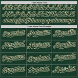 Custom Green Cream Pinstripe Cream Authentic Two Tone Baseball Jersey