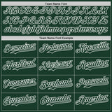 Custom Green White Pinstripe White Authentic Two Tone Baseball Jersey