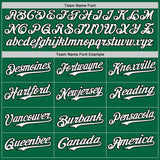 Custom Kelly Green Black Pinstripe White Authentic Two Tone Baseball Jersey