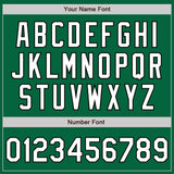 Custom Kelly Green Black Pinstripe White Authentic Two Tone Baseball Jersey