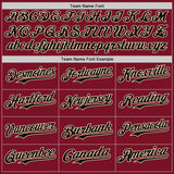 Custom Crimson Black Pinstripe Cream Authentic Two Tone Baseball Jersey