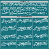 Custom Teal White Pinstripe White Authentic Two Tone Baseball Jersey