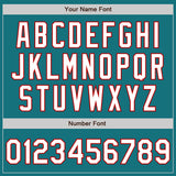 Custom Teal Red Pinstripe White Authentic Two Tone Baseball Jersey