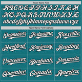 Custom Teal Black Pinstripe White Authentic Two Tone Baseball Jersey