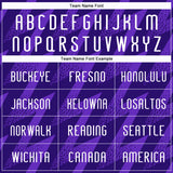 Custom Purple White Zigzag Shape Sublimation Volleyball Uniform Jersey