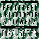 Custom Green Black-White Geometric Shape Sublimation Volleyball Uniform Jersey