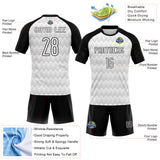 Custom White Black Geometric Shape Sublimation Volleyball Uniform Jersey
