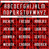 Custom Red White-Black Abstract Shape Sublimation Volleyball Uniform Jersey