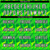 Custom Neon Green White-Black Abstract Shape Sublimation Volleyball Uniform Jersey