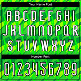 Custom Neon Green White-Black Abstract Shape Sublimation Volleyball Uniform Jersey