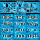 Custom Thunder Blue Black-Lakes Blue Geometric Shape Sublimation Volleyball Uniform Jersey