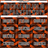 Custom Orange Black-White Geometric Shape Sublimation Volleyball Uniform Jersey