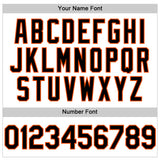 Custom White Black Pinstripe Orange Authentic Sleeveless Baseball Jersey