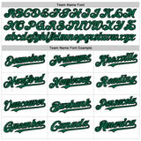 Custom White Black Pinstripe Kelly Green Authentic Sleeveless Baseball Jersey