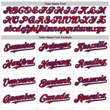 Custom White Red Pinstripe Royal Authentic Sleeveless Baseball Jersey
