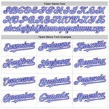 Custom White Light Blue Pinstripe Purple Authentic Sleeveless Baseball Jersey