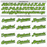Custom White Navy Pinstripe Neon Green Authentic Sleeveless Baseball Jersey