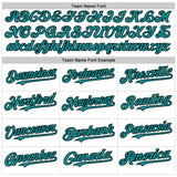 Custom White Teal Pinstripe Black Authentic Sleeveless Baseball Jersey