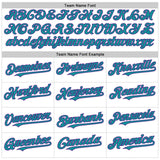 Custom White Teal Pinstripe Purple Authentic Sleeveless Baseball Jersey