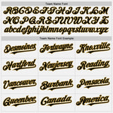 Custom White (Black Old Gold Pinstripe) Black-Old Gold Authentic Baseball Jersey
